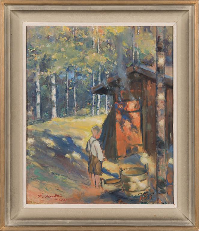 Ilmari Huitti, oil on board, signed and dated-44.