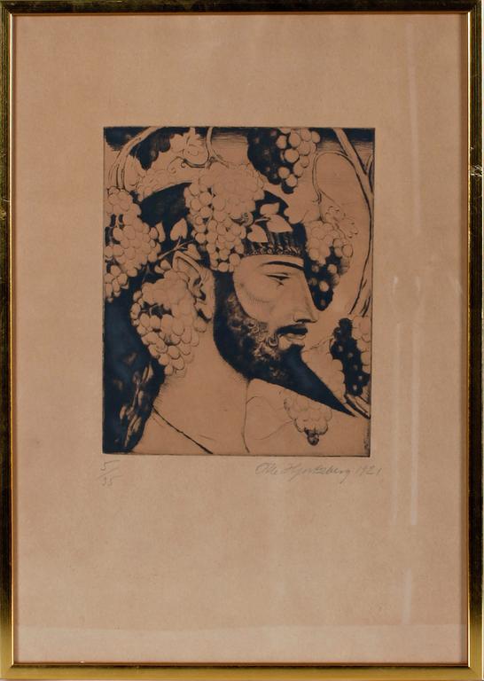 OLLE HJORTZBERG. Etsning, sign o dat 1919, numr 5/35.