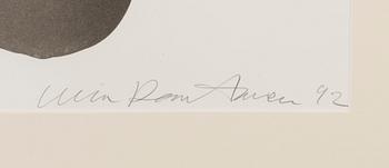 ULLA RANTANEN, colour lithograph, signed and dated 92, numbered 81/500.