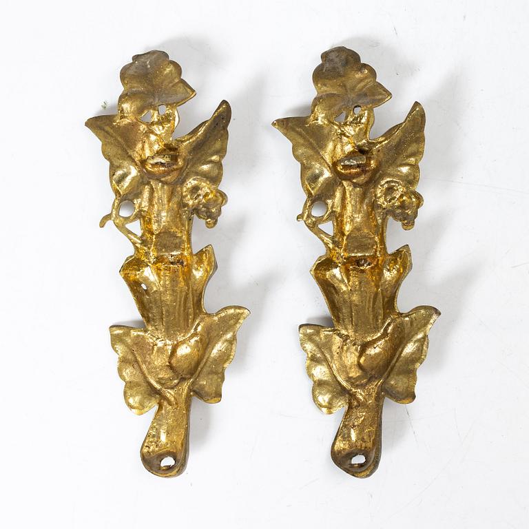 Wall lights a pair, late 19th century.