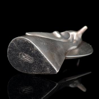 ZOLTAN POPOVITS, SCHACKPJÄS, silver. Lapponia 1977.