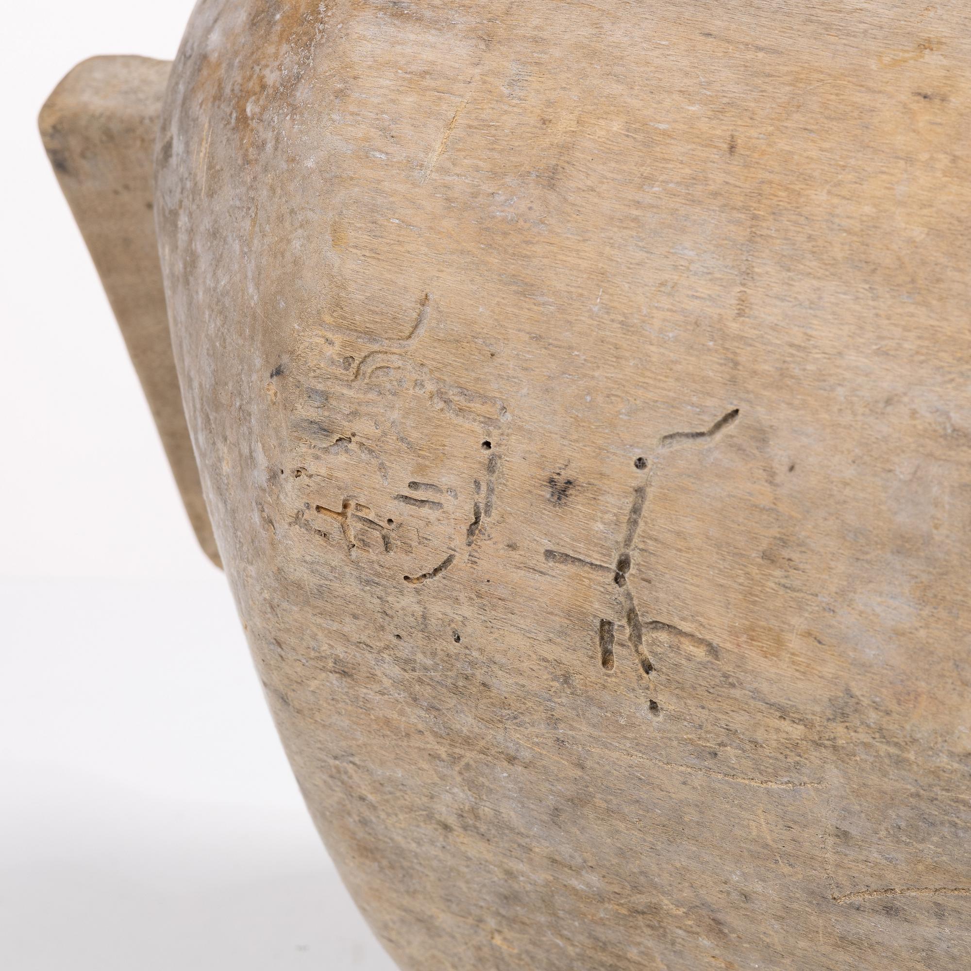 Skålar, 7 st, samt ett tråg, allmoge, 1800-tal.