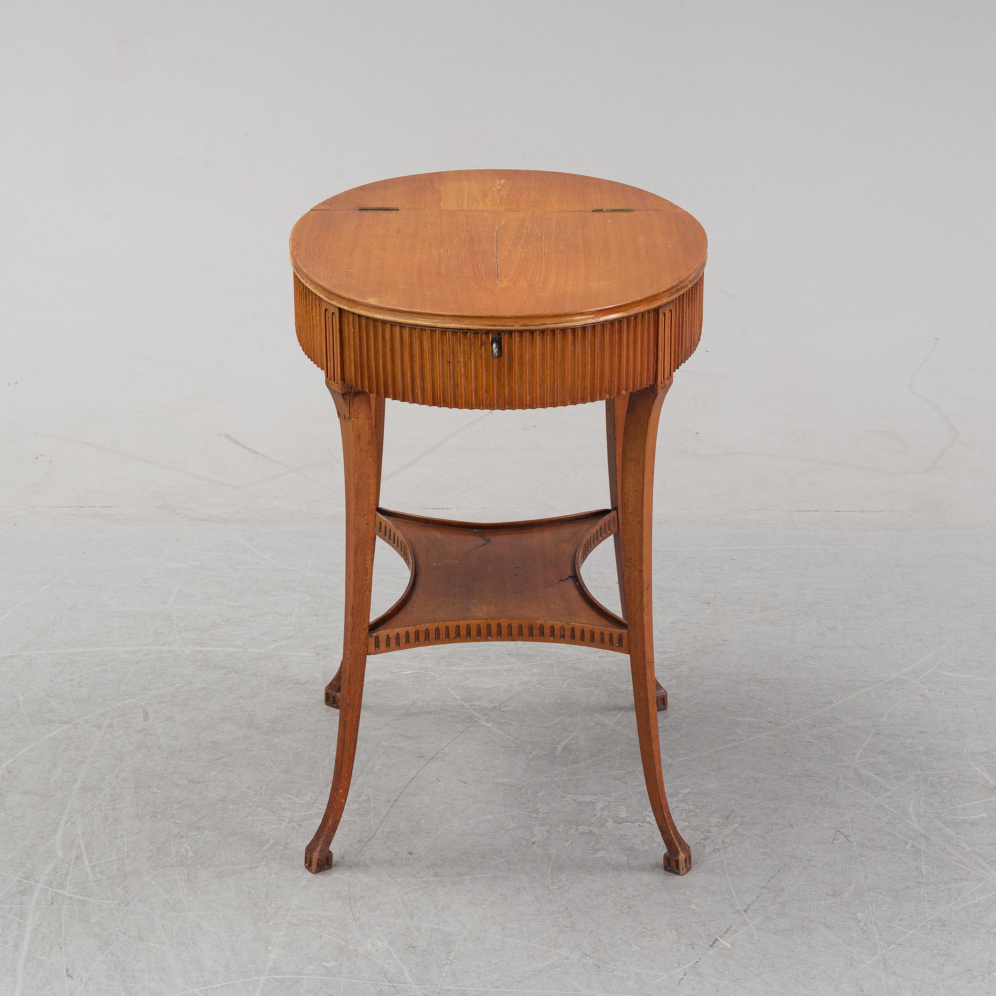 A late Gustavian sewing table by Christian Linning, (Stockholm 1779-1801).