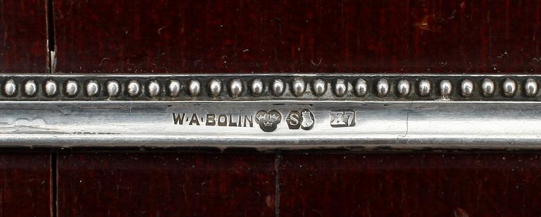SKRIN, trä/silver, WA Bolin, Stockholm, 1924, stämplad.
