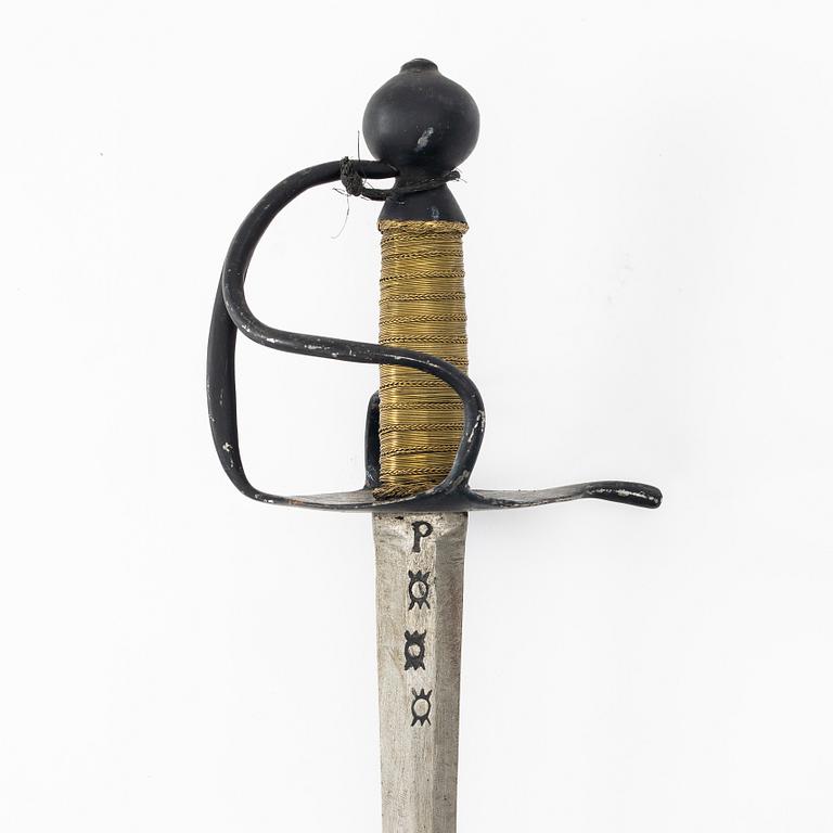 Värja, svensk, samtida kopia av m/1685.
