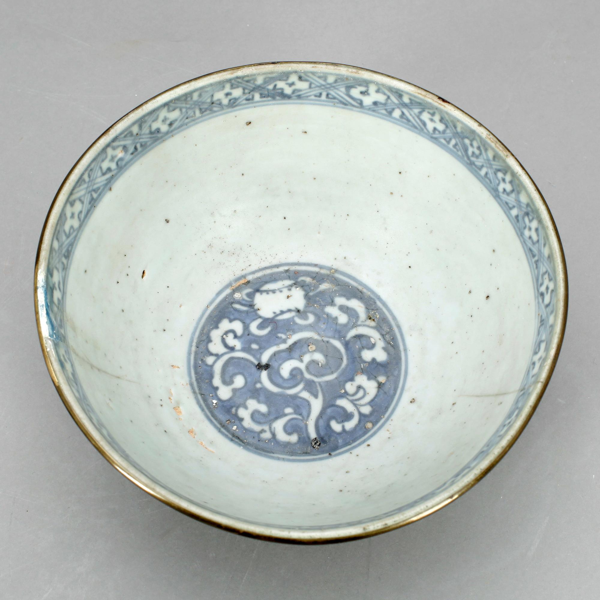 SKÅL, porslin, Kina, Mingdynastin 1368-1643.