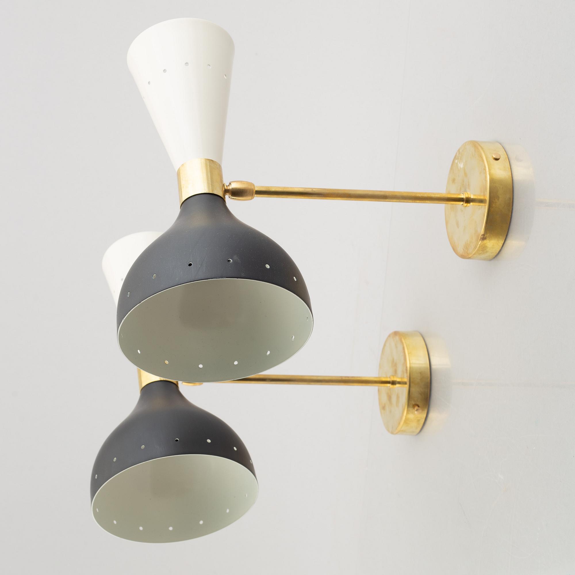 Vägglampor, ett par, "Moonlight", Luci SRL, Parma, Italien.