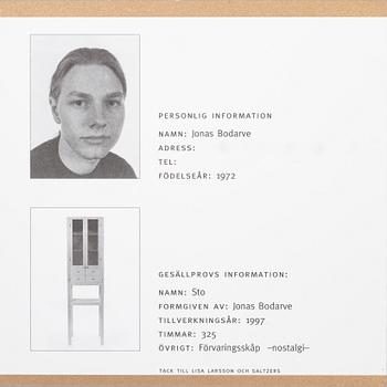 The cabinet 'Sto' by Jonas Bodarve, Carl Malmsten school, 1997.