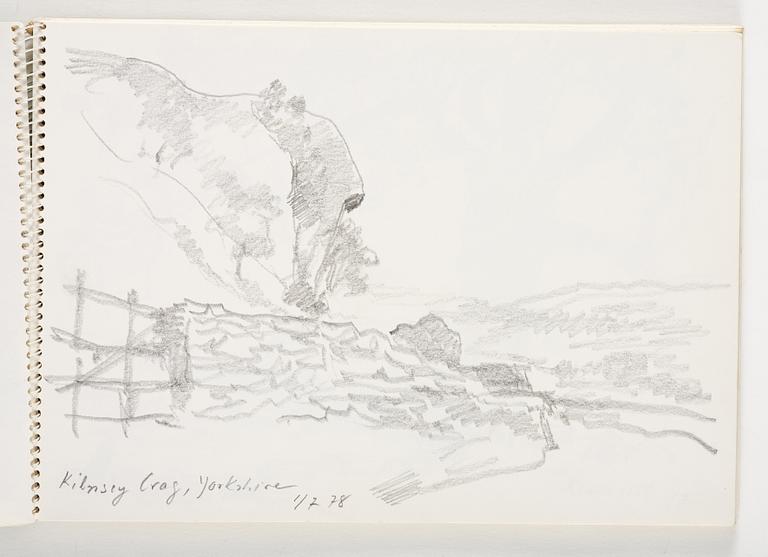 Lotte Laserstein, 3 skissblock med teckningar.