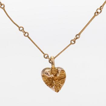 Björn Weckström, halsband "Hjärta", 14K guld. Lapponia 1977.
