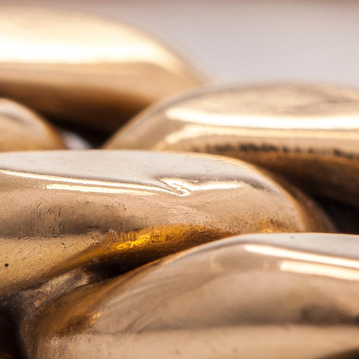 Rannekoru, panssariketju, 14K kultaa, Westerback, Helsinki 1977.