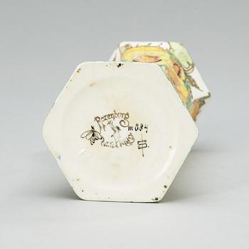 A Rozenburg den Haag painted eggshell porcelain vase, Holland circa 1900.