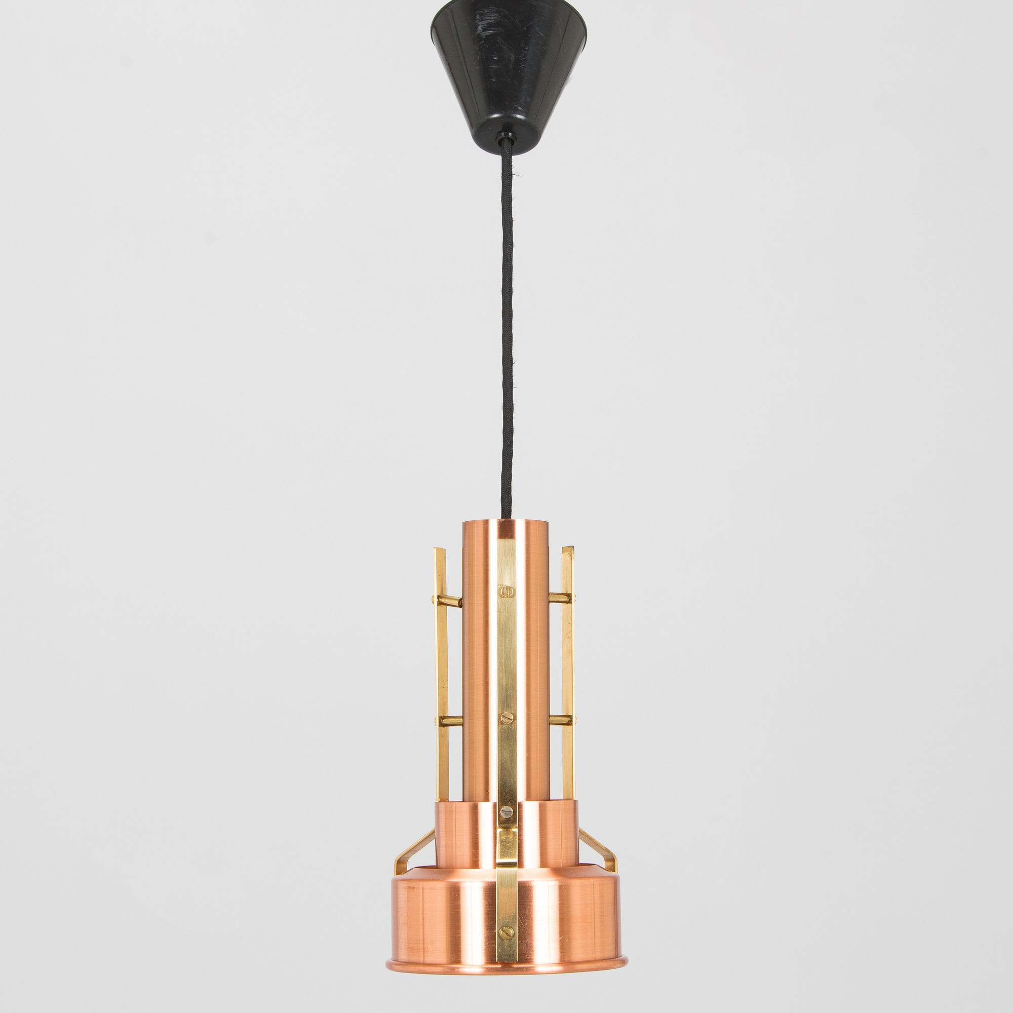 A copper pendant light for Corona group, Denmark, second half of the 20th century.