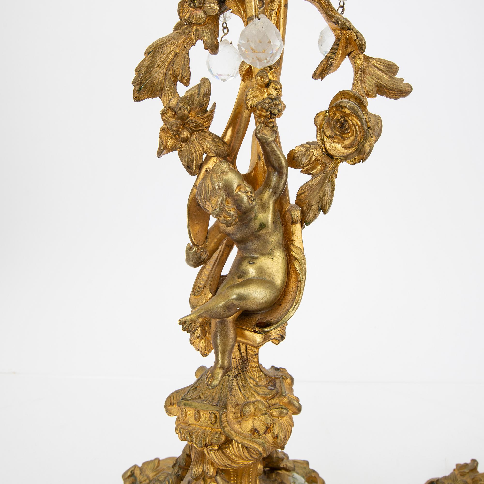 A pair of late 19th century Neo Rococo candelsticks.