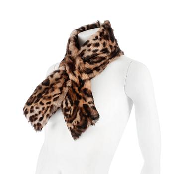 460. RALPH LAUREN, a leopard patterned goat fur shawl.