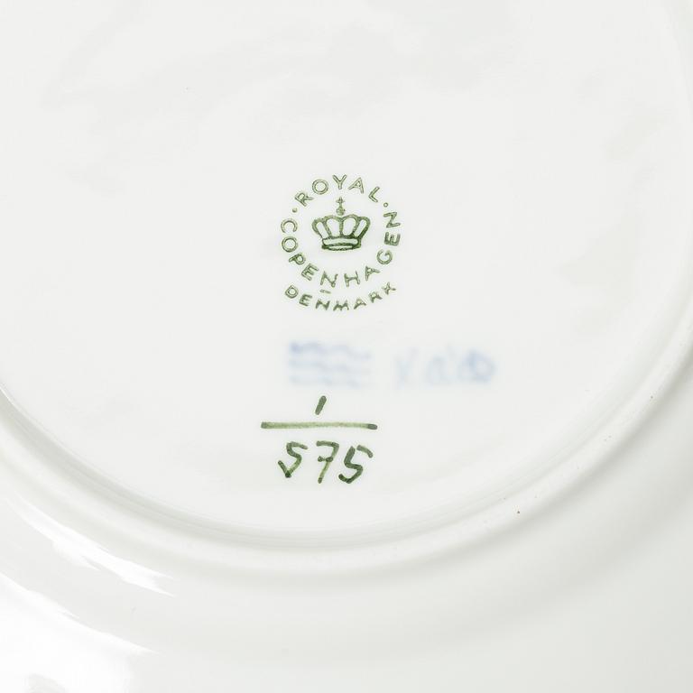 Royal Copenhagen, A 'Blue fluted' dinner and coffee service, most half lace (92 pieces).