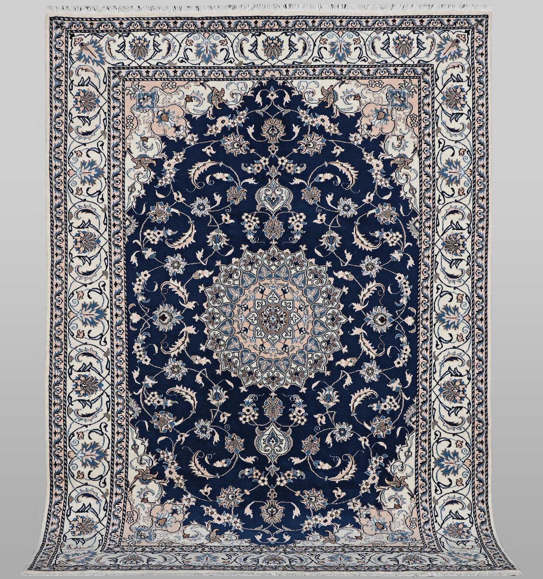 A carpet, Nain, part silk, ca 294 x 198 cm.