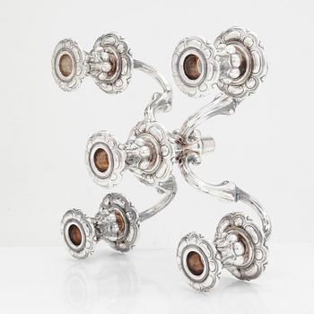 Kandelaber och ljusstake, silver, Kultakeskus, Tavastehus 1953-1972.