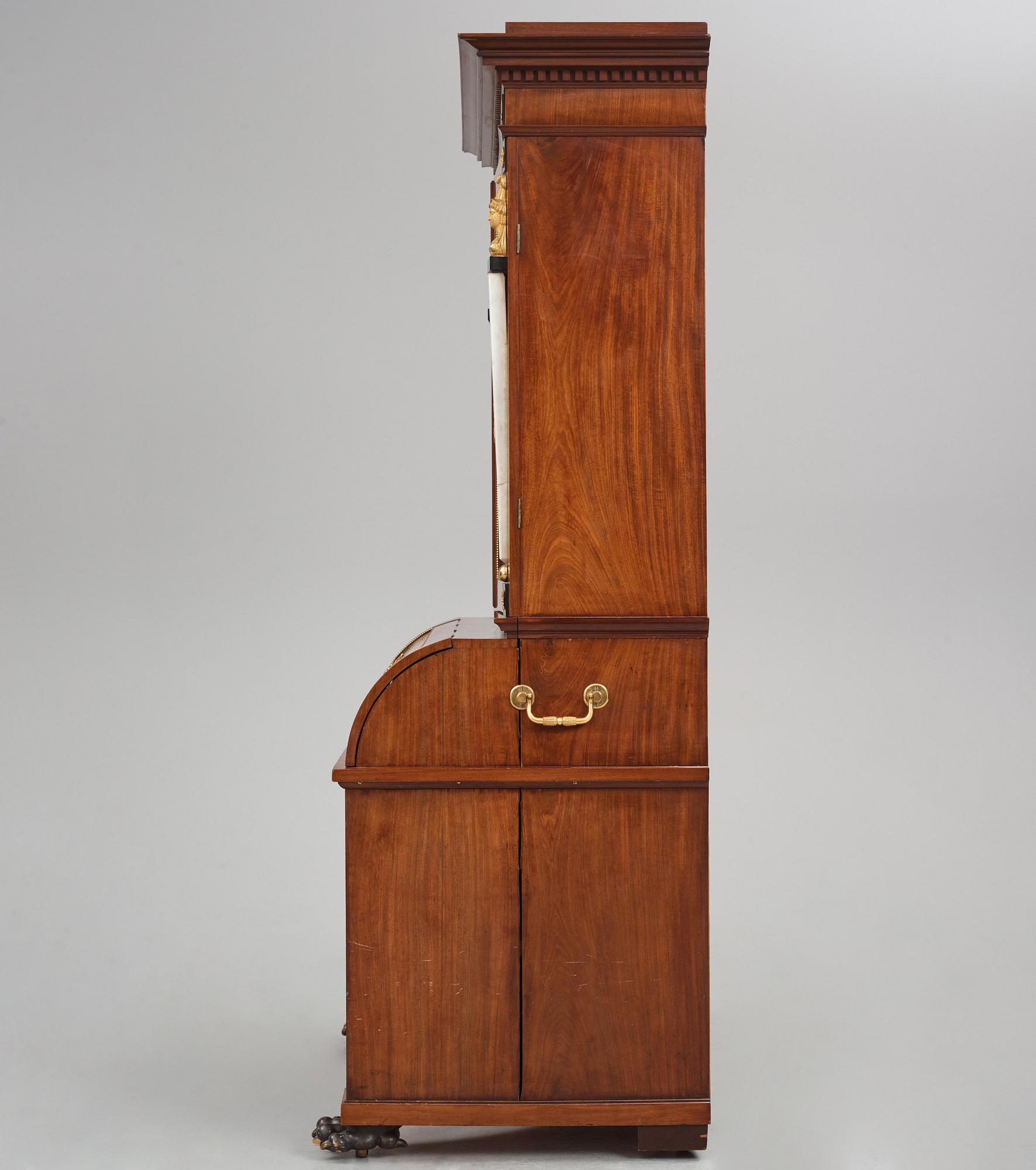 Writing cabinet,  by Johan Söderberg (instrument maker under the carpenter's guild in Stockholm 1803-1820) Empire,