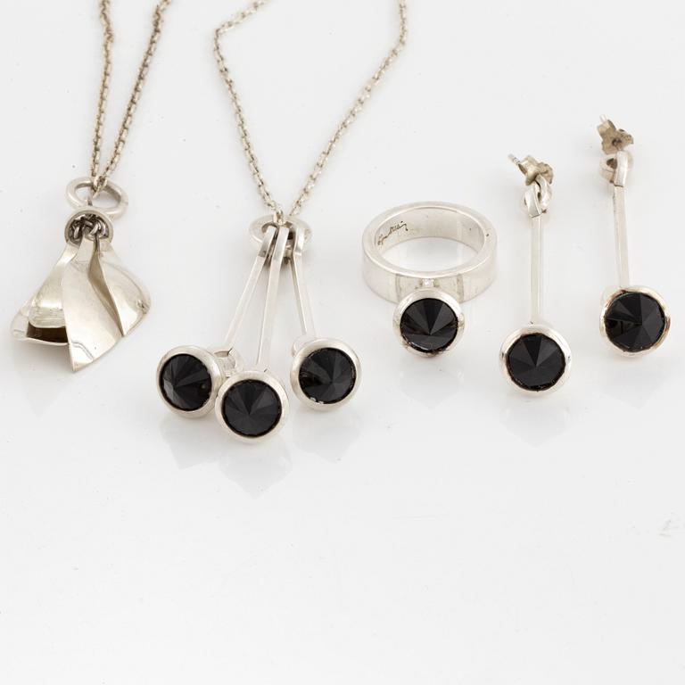 Efva Attling necklace, ring, necklace, earrings sterling silver.
