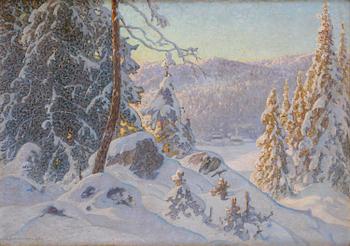 888. Anshelm Schultzberg, "Frosty winter morning" (Motif from Hemtjärn).