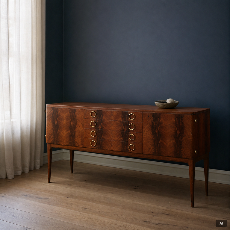 Bertil Fridhagen, sideboard, "Edvard", Svenska Möbelfabrikerna, Bodafors, omkring 1900-talets mitt.