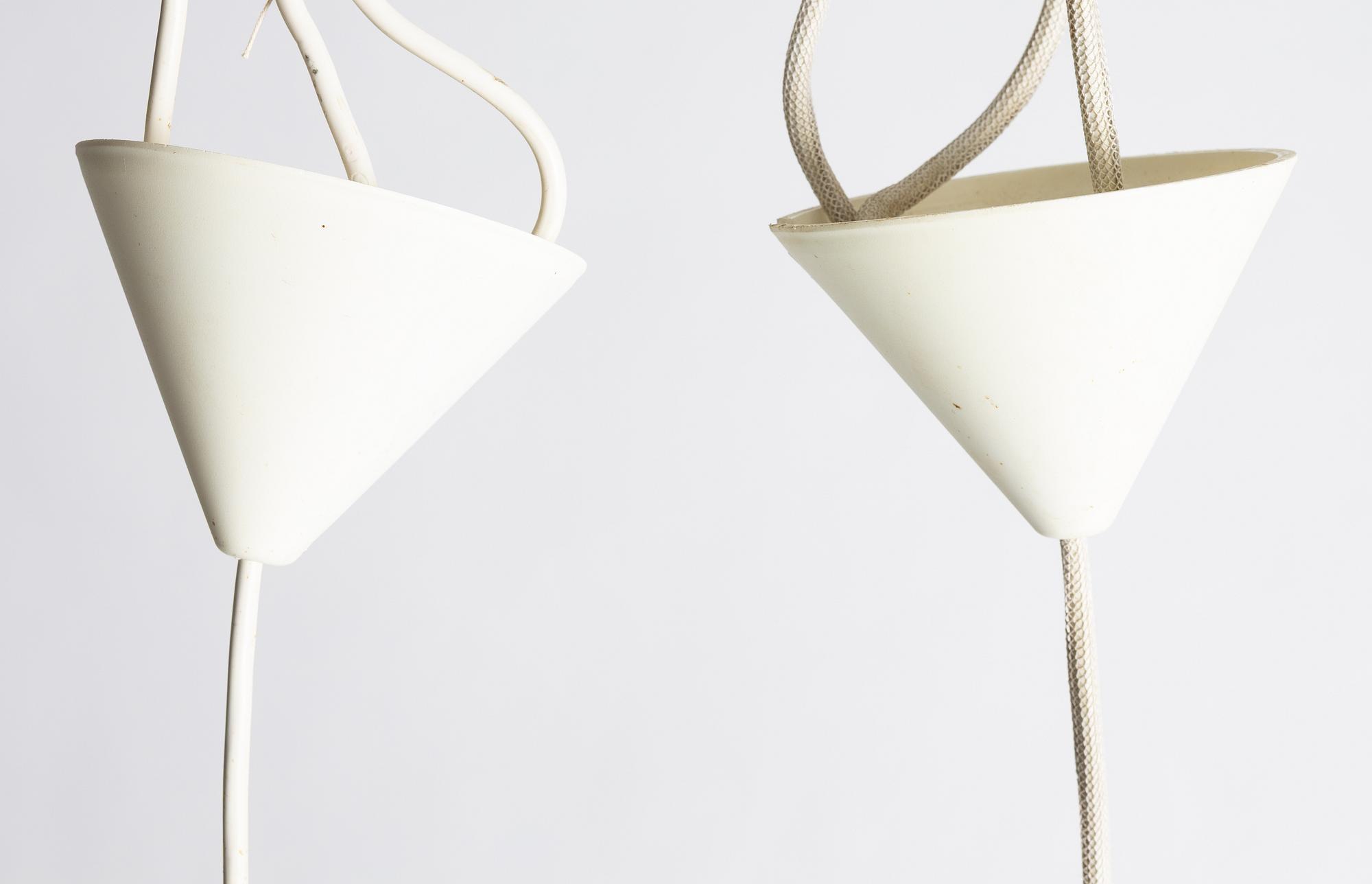 Hans-Agne Jakobsson, Ceiling lamps, a pair, "T 777", Markaryd, second half of the 20th century.