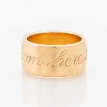 Efva Attling ring 18K guld "From here to eternity"bredaste modellen, 10 mm, storlek ca 16,75/53,5, 15,7 g.