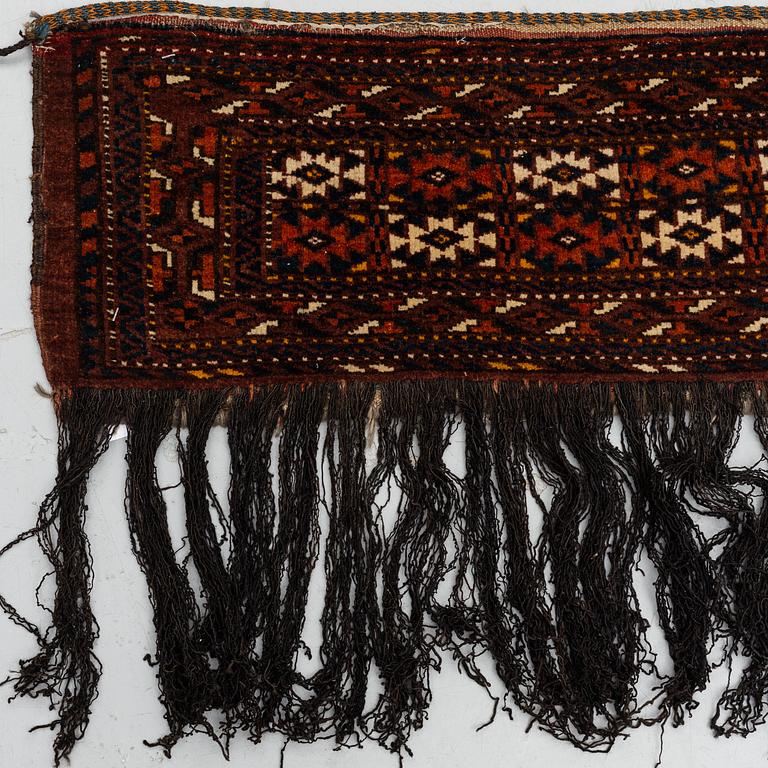 A semi-antique Turkmen Torba, circa 137 x 31 cm.