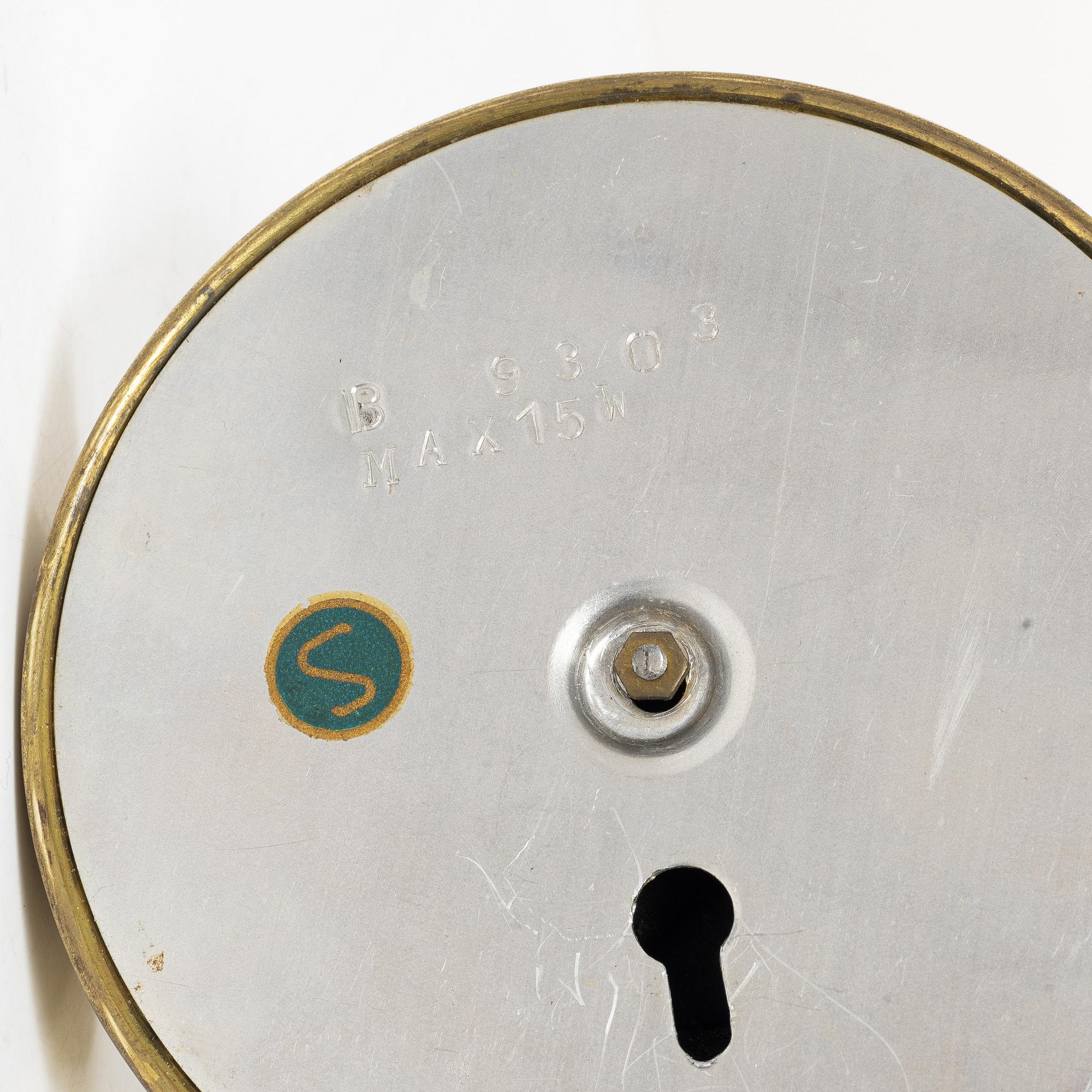 A model 9303 "Baby" wall light, Boréns, Borås, Sweden, mid20th century.