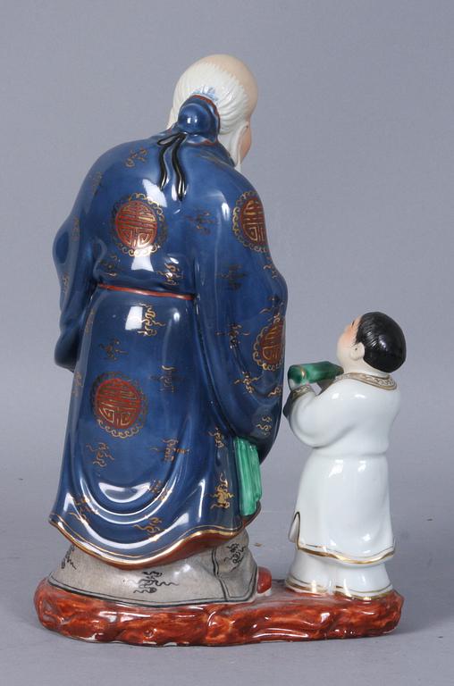 FIGURIN, porslin, Kina, 1900-tal.