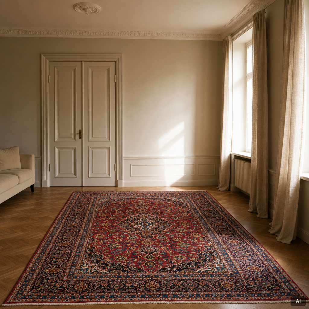 An oriental carpet, c. 340 x 240 cm.