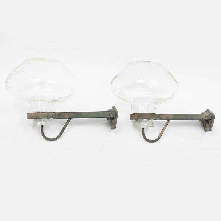 A pair of wall lamps, ASEA Skandia, Sweden, second half of the 20th century.