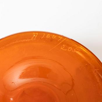 Erik Höglund, a set of nine glass vessels, Boda.