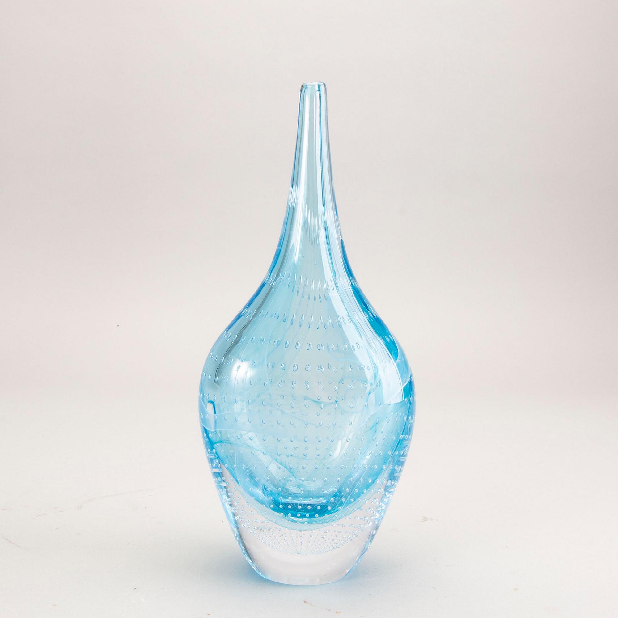 Elna Melusine Jolom,  a signed and dated 2014  glass vase.