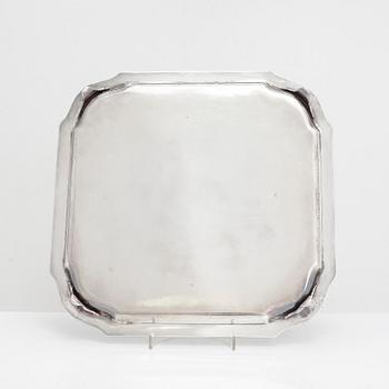 A sterling silver salver, Amsterdam, Holland 1955.