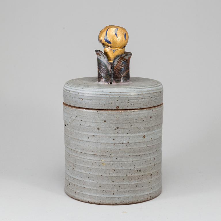 LISA LARSON, a lidded stoneware jar, Gustavsberg Studio.