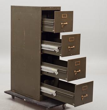 ARKIVSKÅP, plåt. "Shaw Walker". 1900-tal.