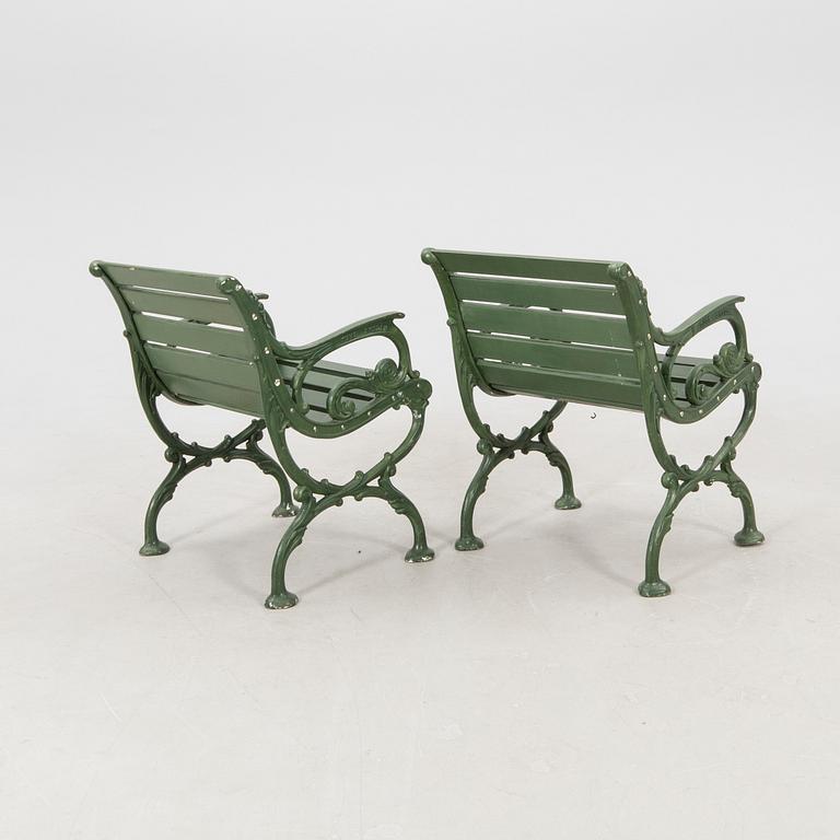 Garden set, 4 pieces, Tuve Bruk, first half of the 20th century.