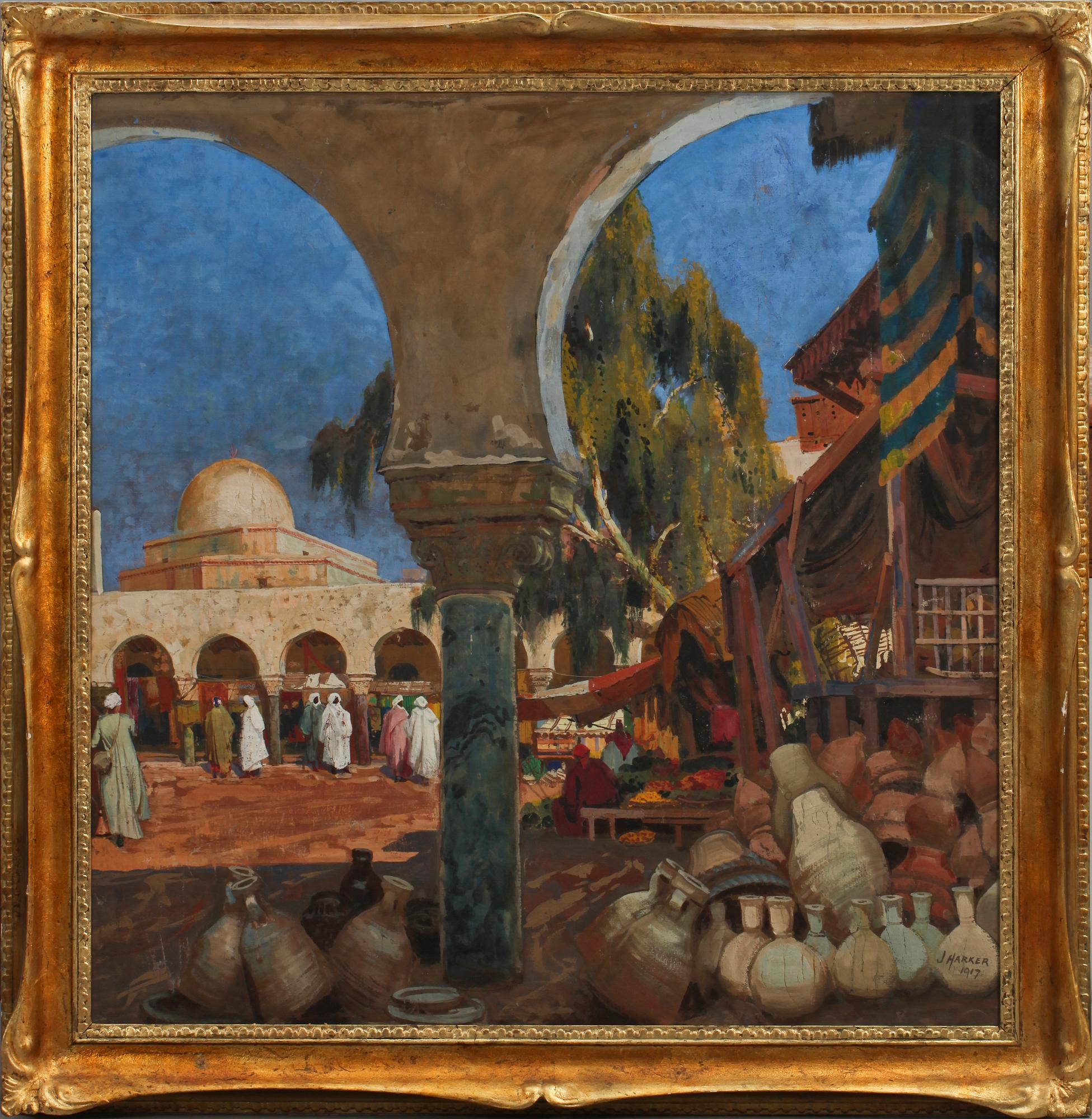 OKÄND KONSTNÄR, olja på duk, sign J. Harker och dat 1917.