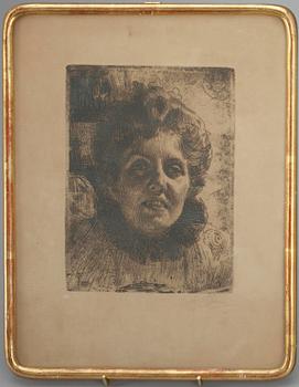 ANDERS ZORN, etsning, signerad.