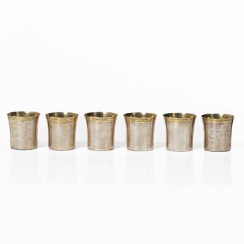 C.G. Hallberg, Six silver cups, Stockholm 1955.