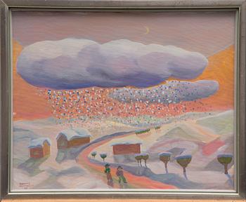 TUOMAS MÄNTYNEN, öljy kankaalle, signeerattu ja päivätty -86.