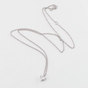 HÄNGE MED KEDJA, 18K vitguld, hjärtslipad diamant ca 0.72 ct.