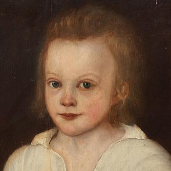 ENGLISH ARTIST, 17Th Century. Young boy with box.