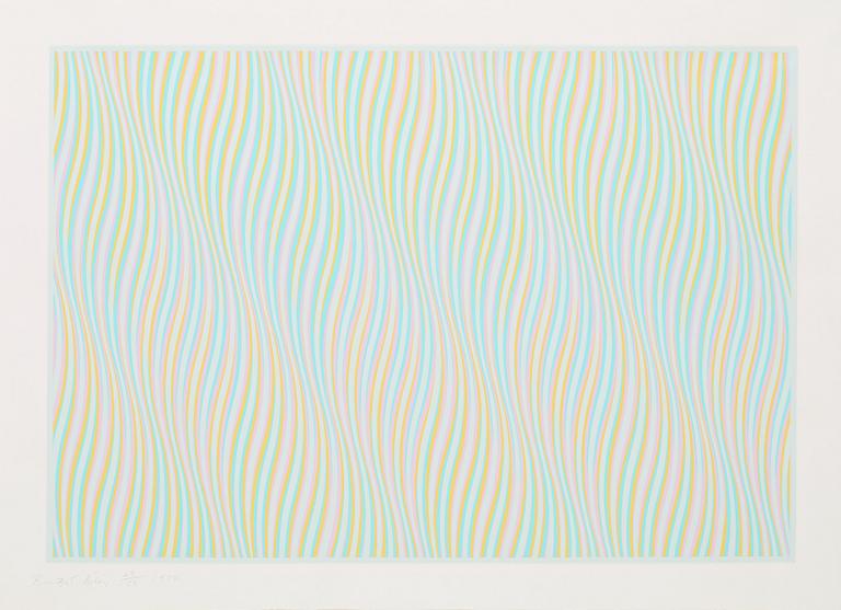 Bridget Riley, "Untitled Bleu".