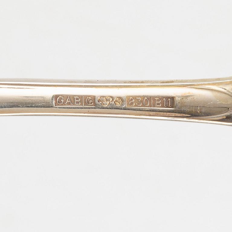 Cutlery service, 122 pieces, silver, "Prince Albert", GAB and CG Hallberg, Stockholm and Eskilstuna, 1959-2000.
