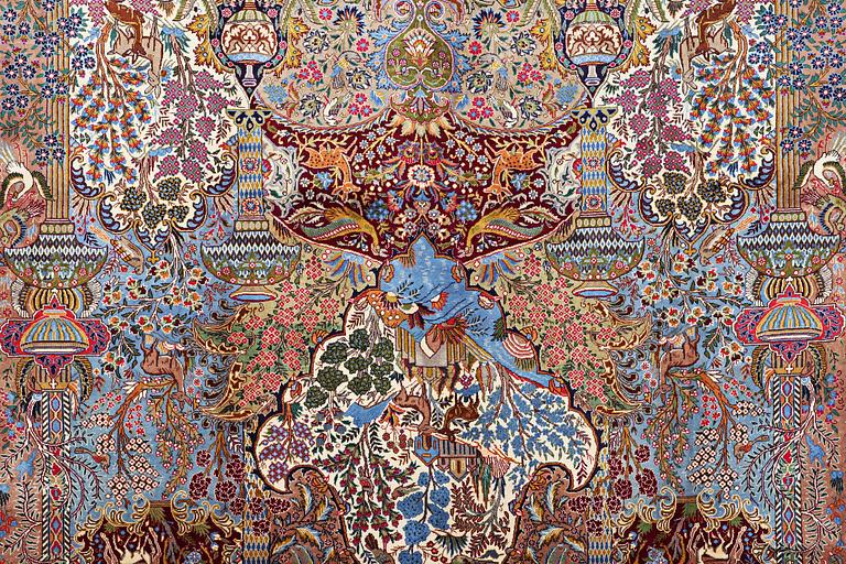 A carpet, Kashmar, ca 393 x 303 cm.