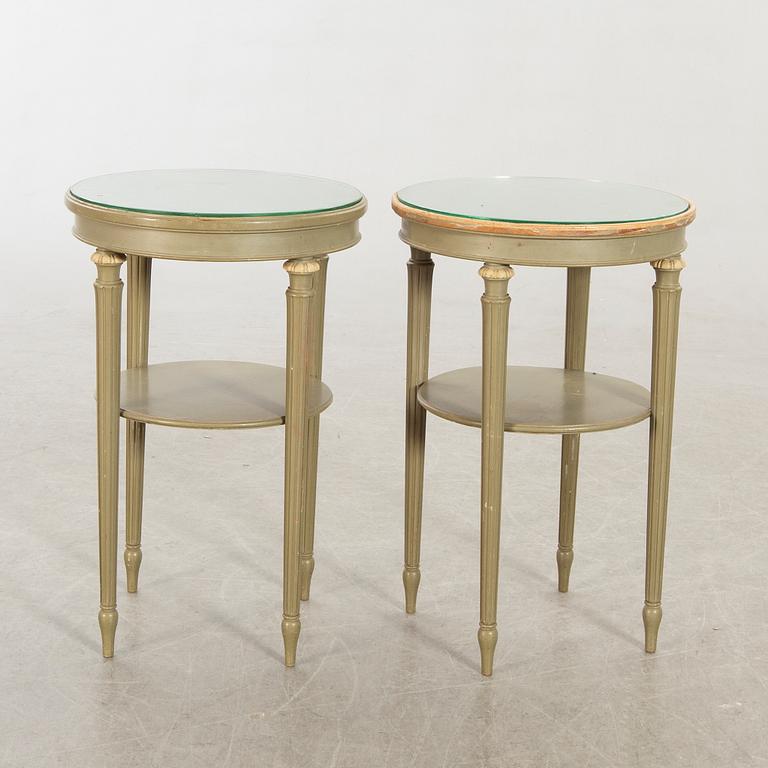 Lamp table, A pair, Gustavian style, first part of the 20th century. Lamps a couple.