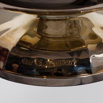 KAFFESERVIS, 3 delar, silver, Kultakeskus, Tavastehus 1969. Totalvikt ca 739 g.